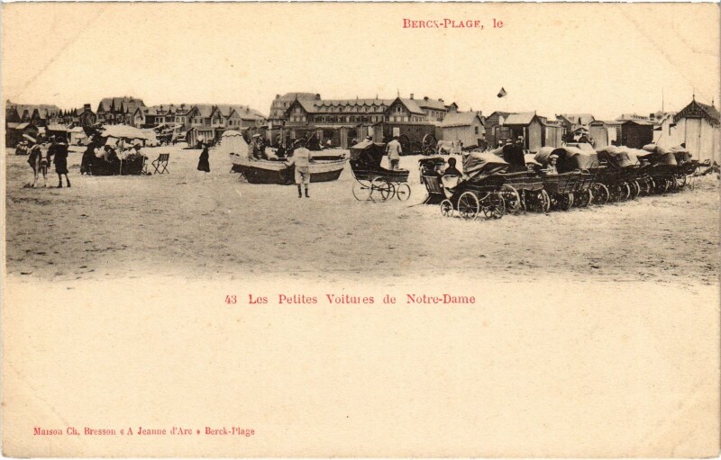 Carte postale ancienne Berck-Plage Les Petites Voitures de Notre-Dame à Berck
