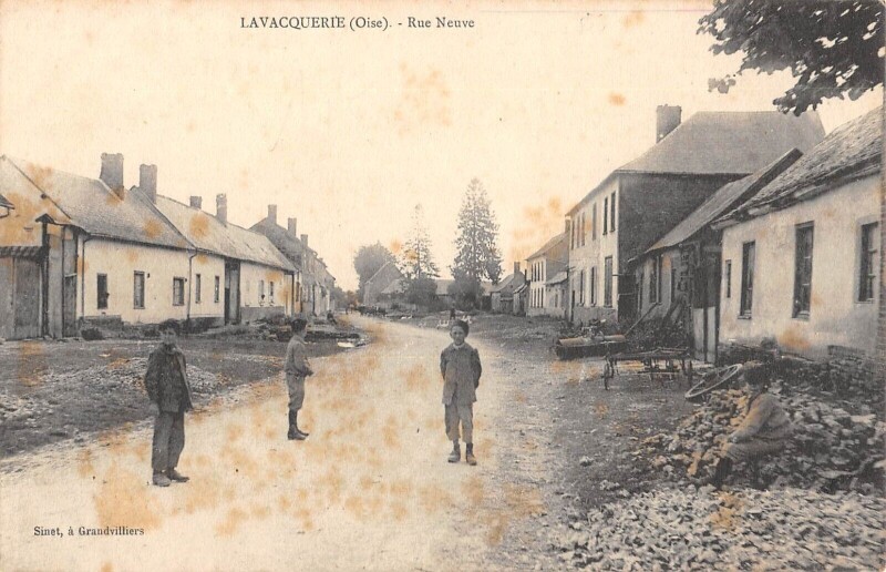 Carte postale ancienne Lavacquerie - Rue Neuve à Lavacquerie