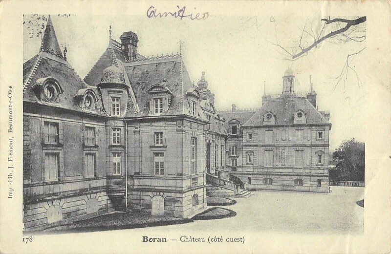 Carte postale ancienne Boran - Chateau - Cote Ouest