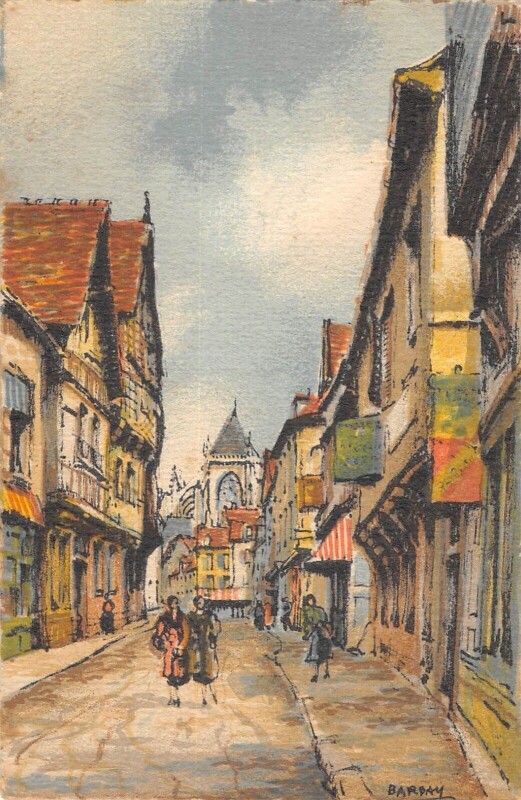 Carte postale ancienne Beauvais / Rue De La Manufacture / Cpa Illustrateur à Beauvais