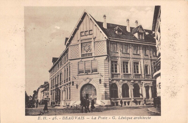 Carte postale ancienne Beauvais - La Poste à Beauvais