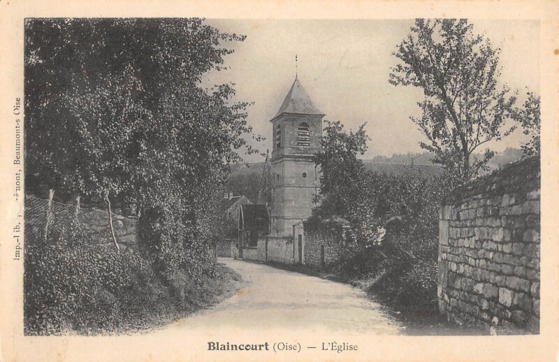 Carte postale ancienne Blaincourt - Eglise