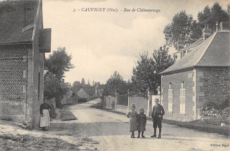 Carte postale ancienne Cauvigny - Rue De Chateaurouge à Cauvigny