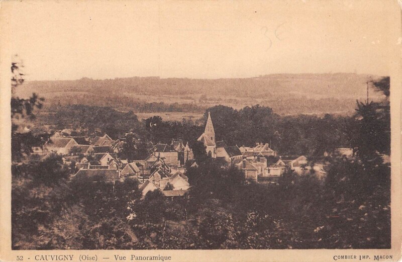 Carte postale ancienne Cauvigny - Vue Panoramique à Cauvigny