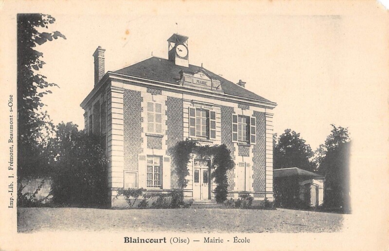 Carte postale ancienne Blaincourt - Mairie - Ecole