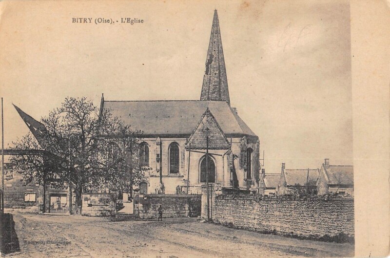 Carte postale ancienne Bitry - Eglise à Bitry