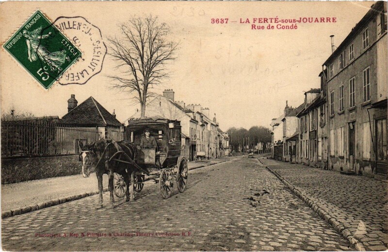 Carte postale ancienne La Ferté-sous-Jouarre Rue de Condé à La Ferté-sous-Jouarre