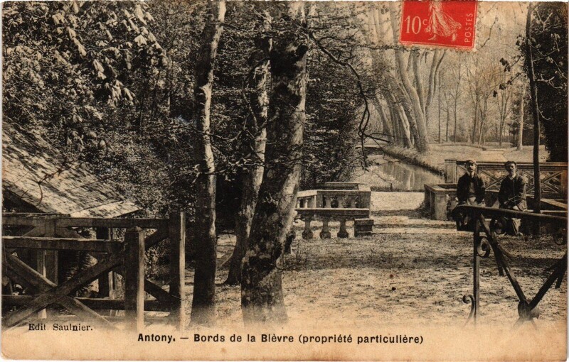 Carte postale ancienne Antony Bords de la Bievre à Antony