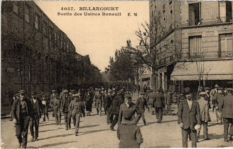 Carte postale ancienne Billancourt Usines Renault