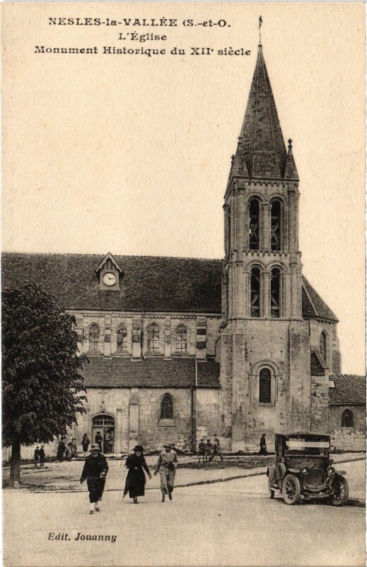 Carte postale ancienne Nesles-la-Vallée Eglise à Nesles-la-Vallée