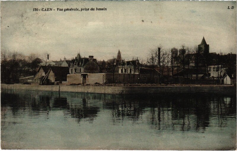 Carte postale ancienne Caen vue générale