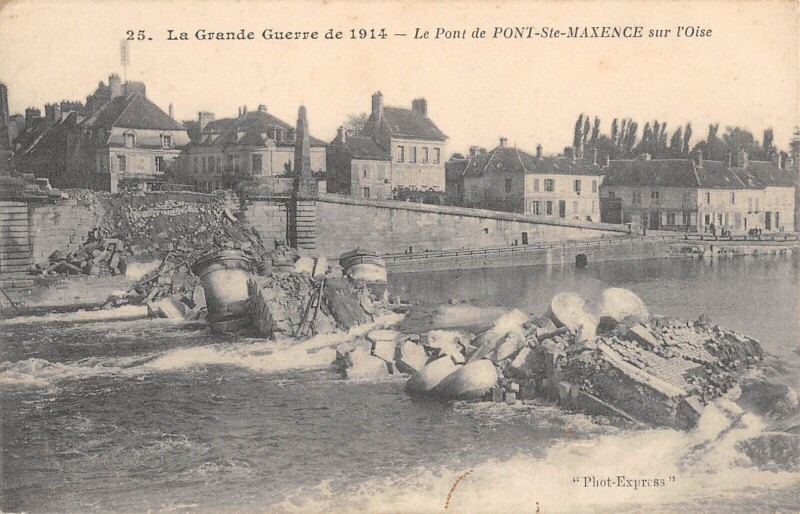 Carte postale ancienne Le Pont De Sainte Maxence