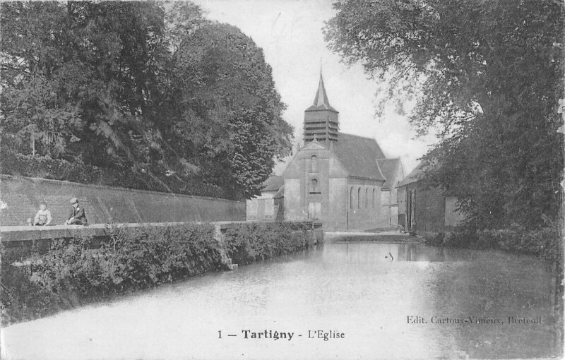 Carte postale ancienne Tartigny - L'Eglise à Tartigny