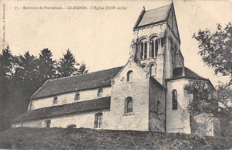 Carte postale ancienne Glaignes - Eglise à Glaignes