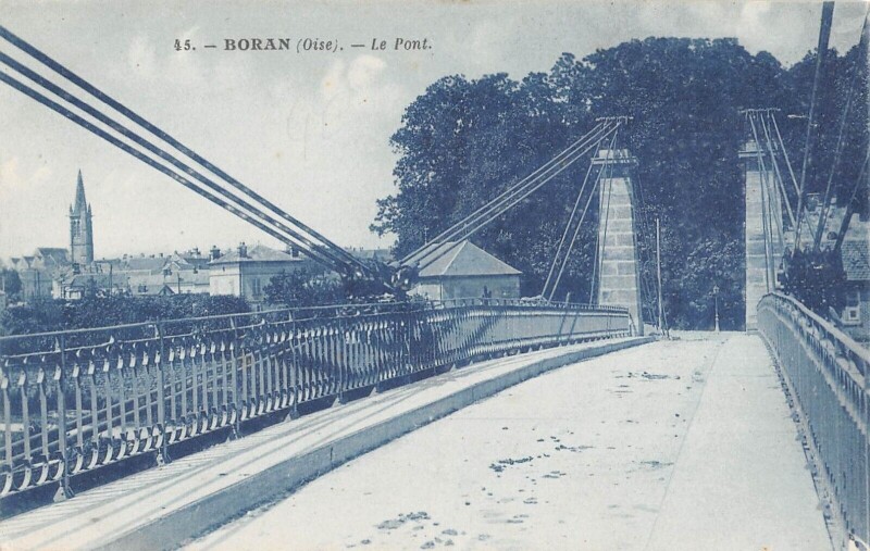 Carte postale ancienne Boran - Le Pont