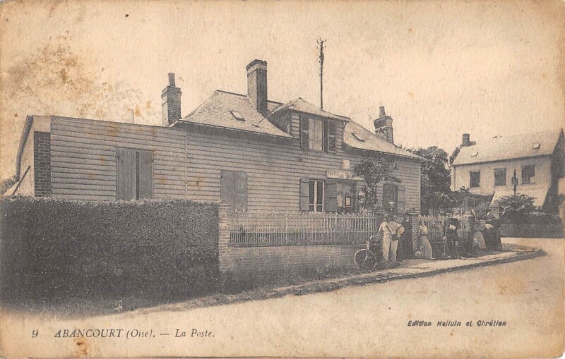 Carte postale ancienne Abancourt La Poste à Abancourt