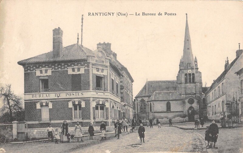 Carte postale ancienne Rantigny - Le Bureau De Postes à Rantigny