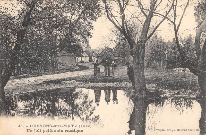 Carte postale ancienne Ressons Sur Matz - Un Joli Coin Rustique à Ressons-sur-Matz