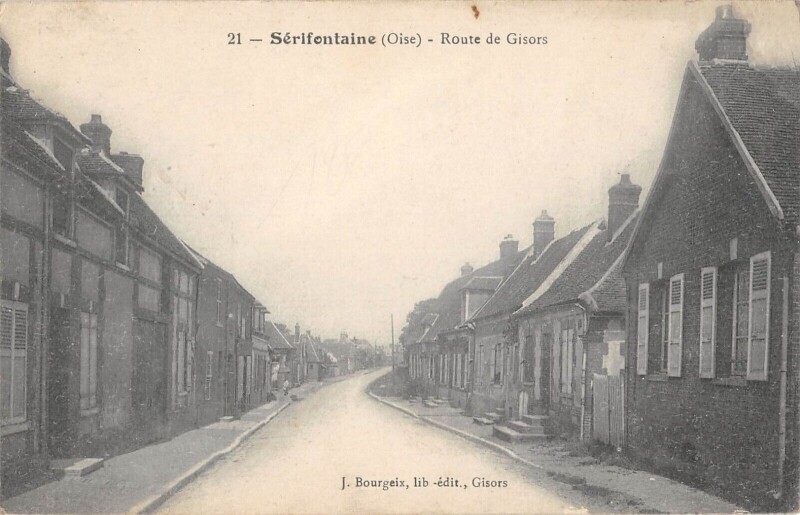 Carte postale ancienne Serifontaine - Rue De L'Eglise