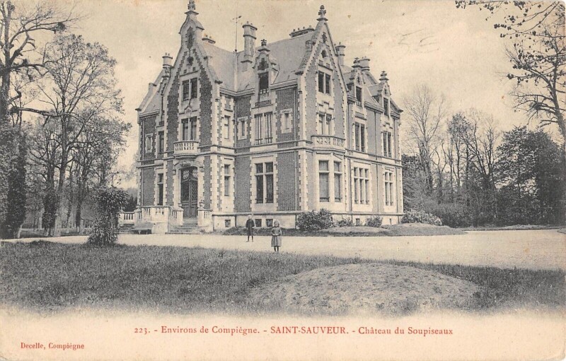 Carte postale ancienne Saint Sauveur - Chateau Du Soupiseaux à Saint-Sauveur