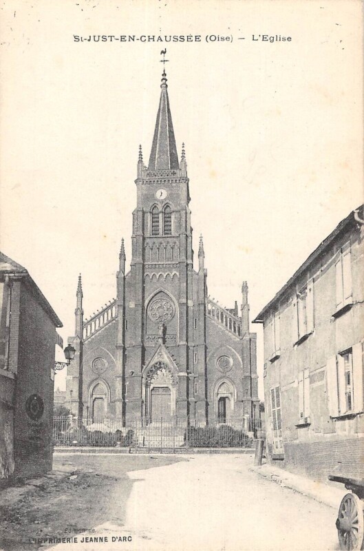 Carte postale ancienne Saint Just En Chaussee Eglise