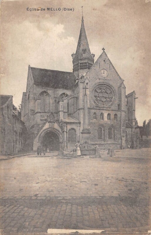 Carte postale ancienne Eglise De Mello à Mello