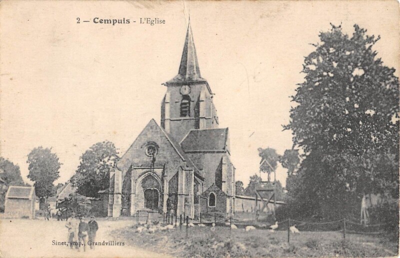 Carte postale ancienne Cempuis - Eglise à Cempuis