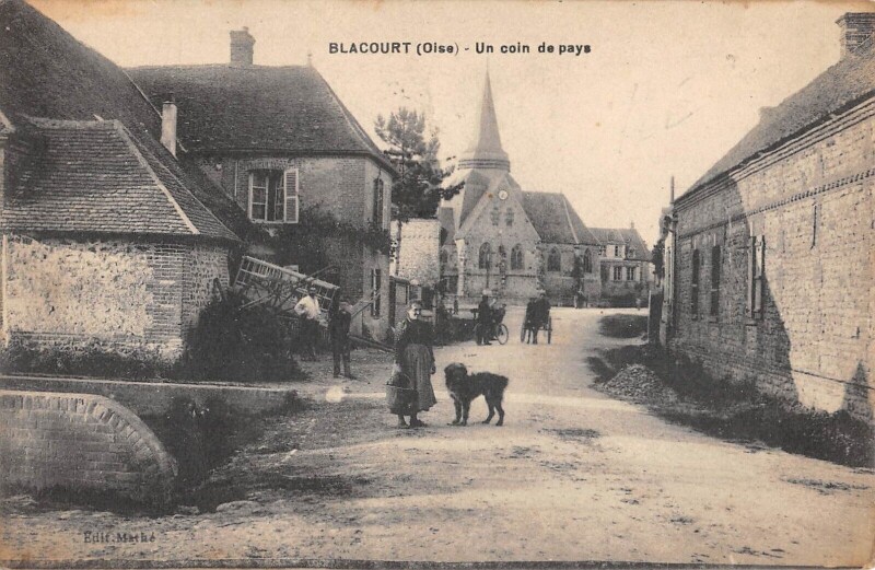 Carte postale ancienne Blacourt - Un Coin Du Pays à Blacourt
