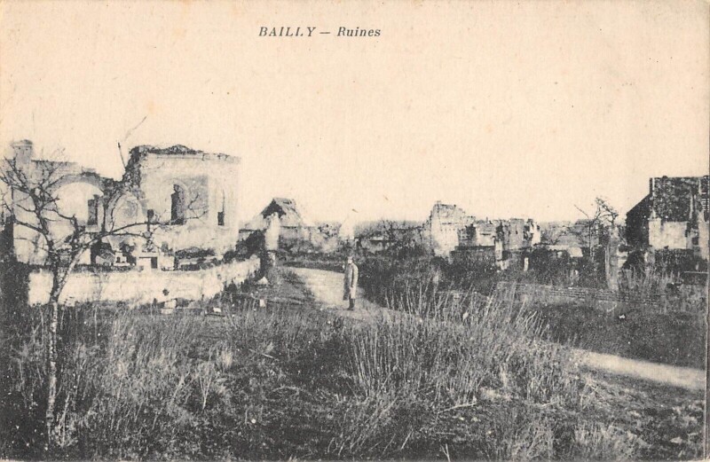 Carte postale ancienne Bailly - Ruines à Bailly