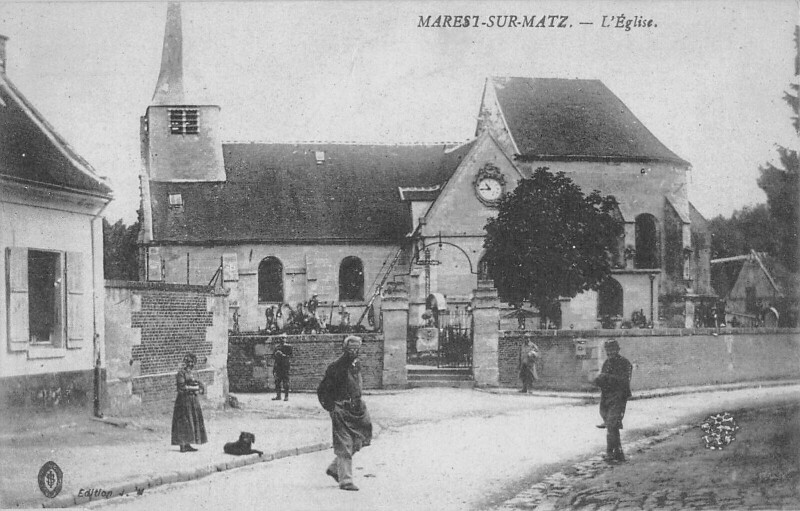 Carte postale ancienne Marest Sur Matz - Eglise à Marest-sur-Matz