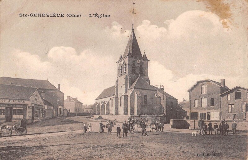 Carte postale ancienne Sainte Genevieve - Eglise