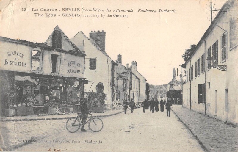 Carte postale ancienne Senlis Faubourg Saint Martin à Senlis