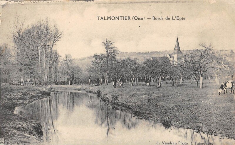 Carte postale ancienne Talmontier Bords De L'Epte