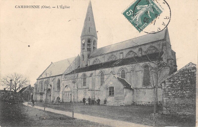 Carte postale ancienne Cambronne - Eglise