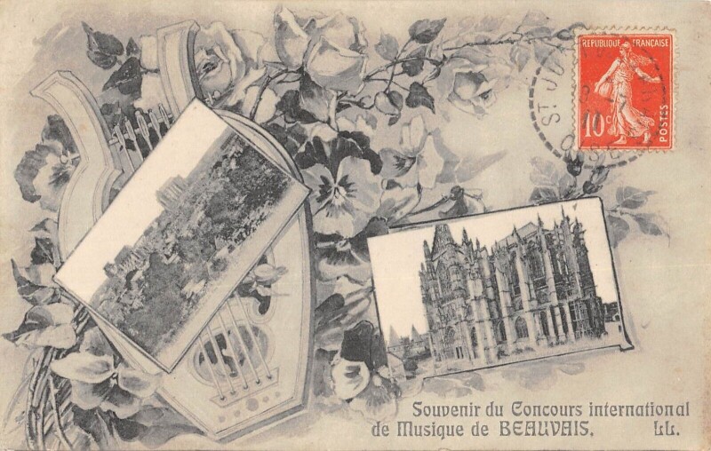 Carte postale ancienne Beauvais - Souvenir Du Concours International De Musique Beauvais à Beauvais