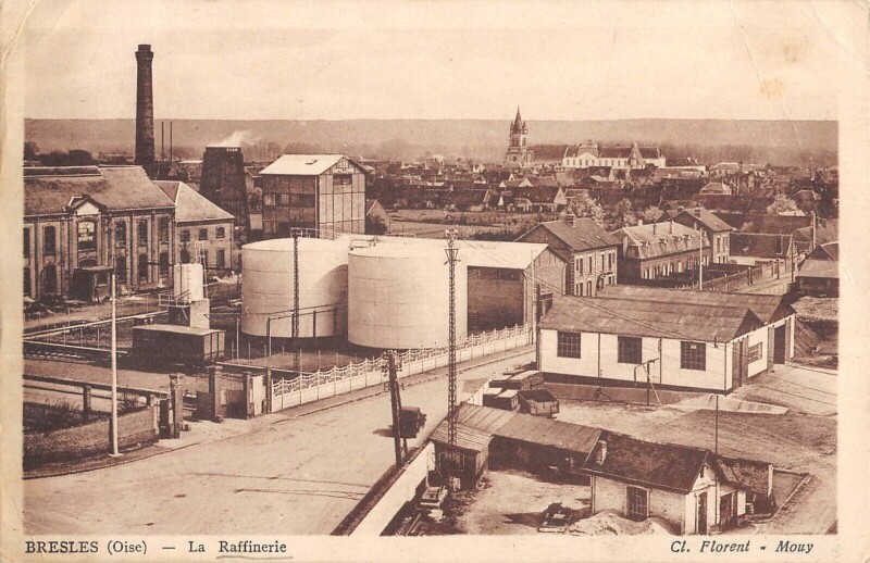 Carte postale ancienne Bresles - La Raffinerie à Bresles