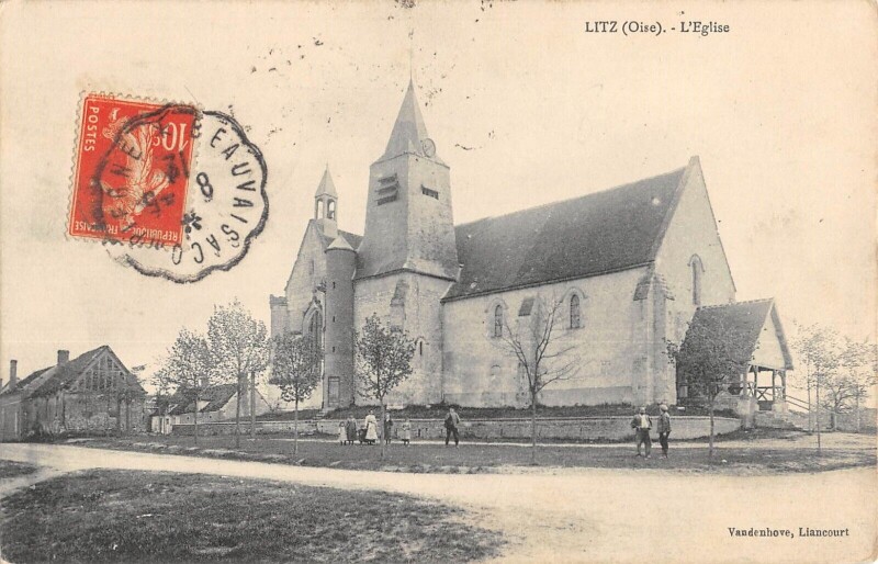 Carte postale ancienne Litz - Eglise