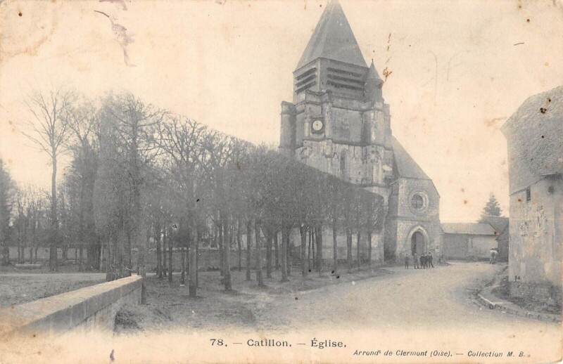 Carte postale ancienne Catillon - Eglise