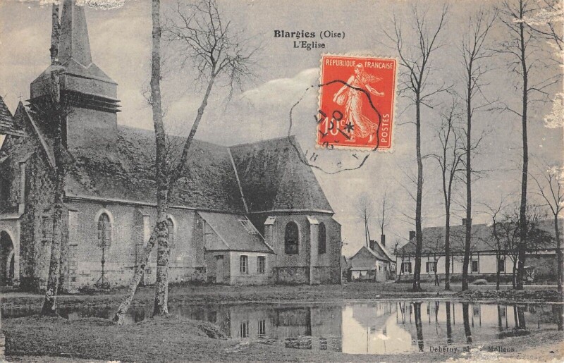 Carte postale ancienne Blargies - L'Eglise à Blargies