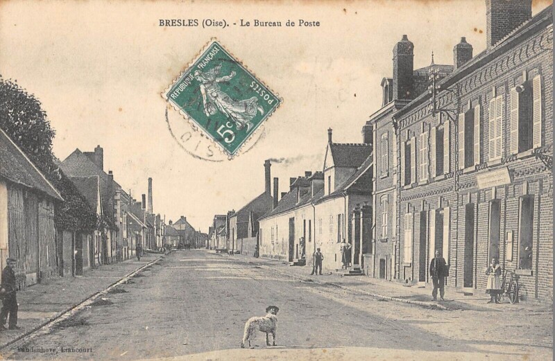 Carte postale ancienne Bresles - Bureau De Poste à Bresles