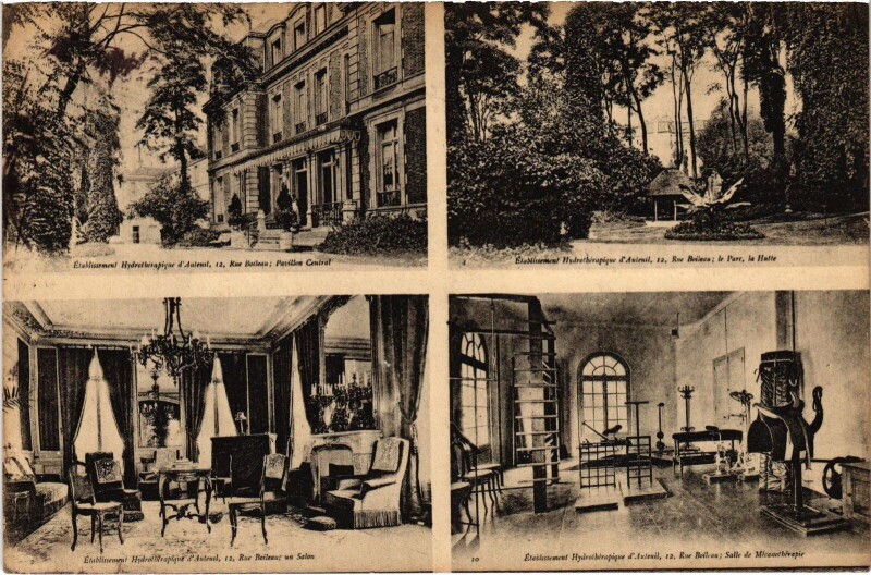 Carte postale ancienne Etablissement Hydrothérapique d'Auteuil - Rue Boileau à Paris 16e
