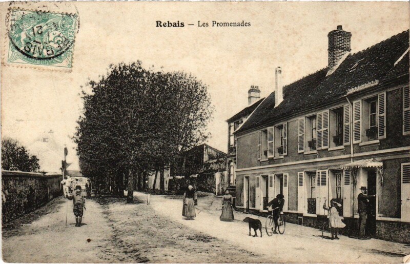 Carte postale ancienne Rebais Les Promenades à Rebais