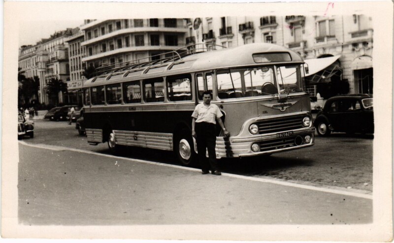 Carte postale ancienne Carte photo Nice Bus
