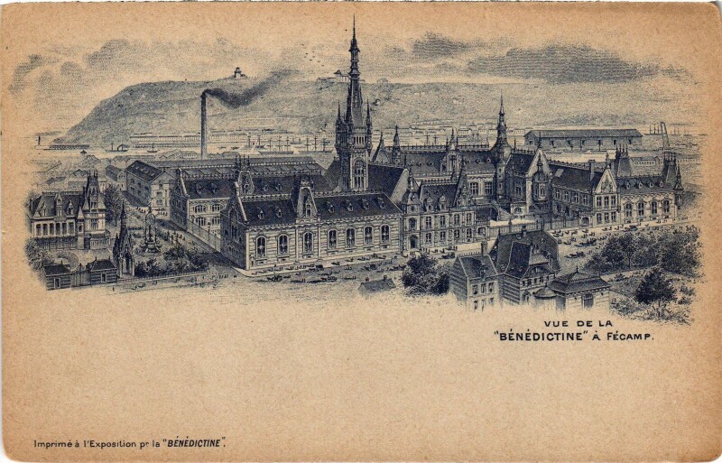 Carte postale ancienne Fécamp vue de la Bénédictine à Fécamp