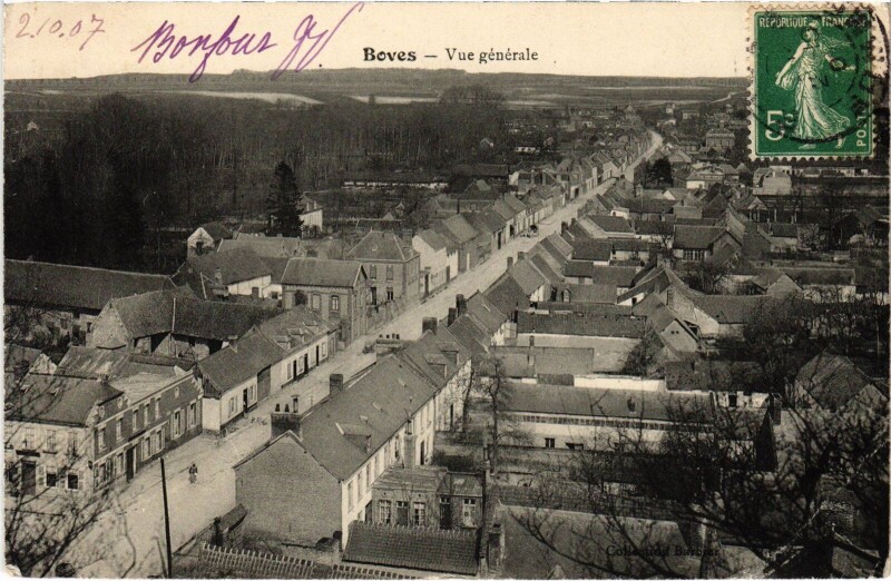 Carte postale ancienne Boves vue générale à Boves
