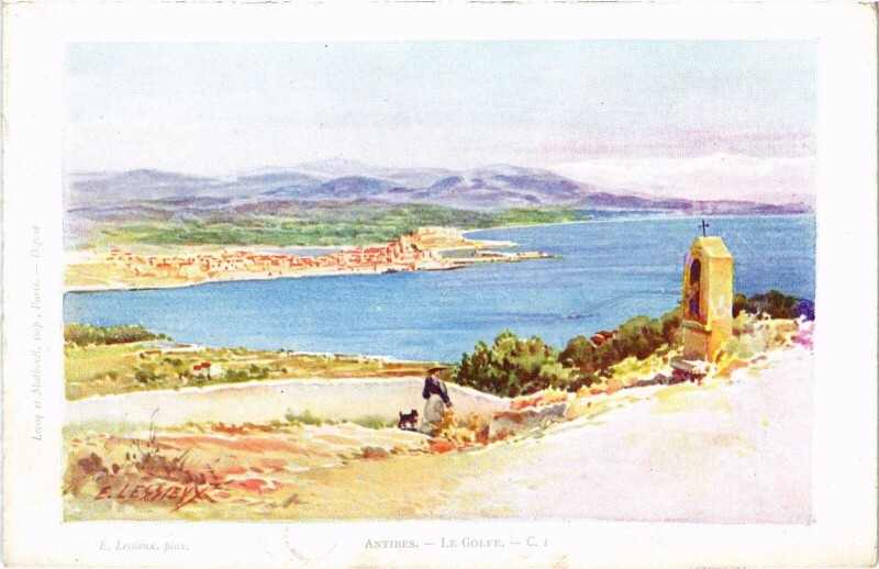 Carte postale ancienne Antibes Le Golfe à Antibes