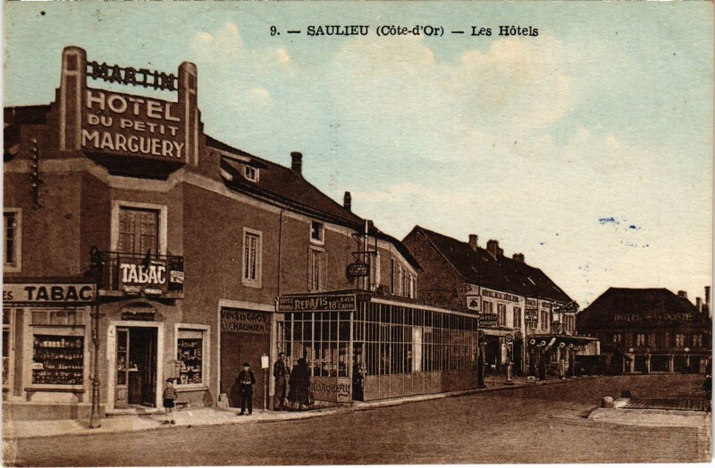 Carte postale ancienne Saulieu les Hotels à Saulieu