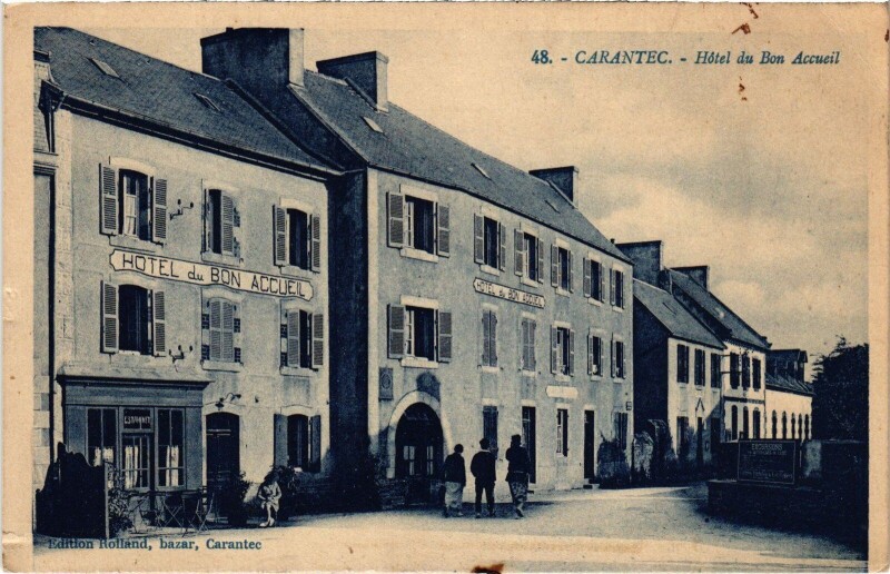 Carte postale ancienne Carantec Hotel du Bon Accueil à Carantec
