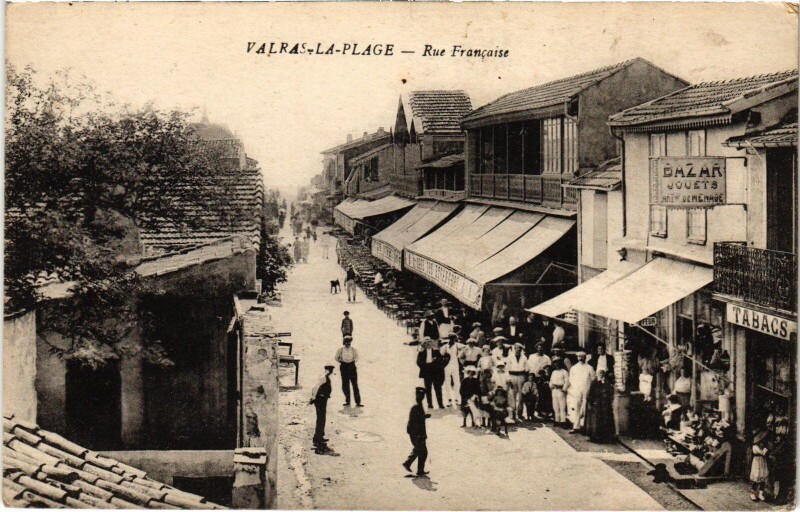 Carte postale ancienne Valras-la-Plage Rue Francaise