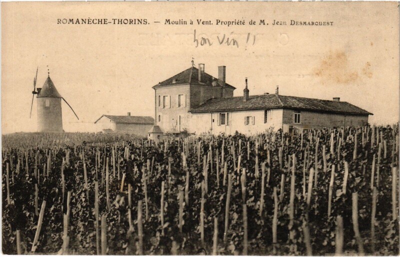 Carte postale ancienne Romaneche-Thorins Moulin a vent
